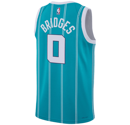 Miles Bridges 0 Charlotte Hornets Teal Icon Jersey - Elite Zone Sports