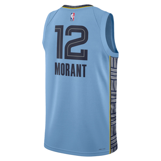 Morant 12 Memphis Grizzlies Light Blue Statement Jersey - Elite Zone Sports