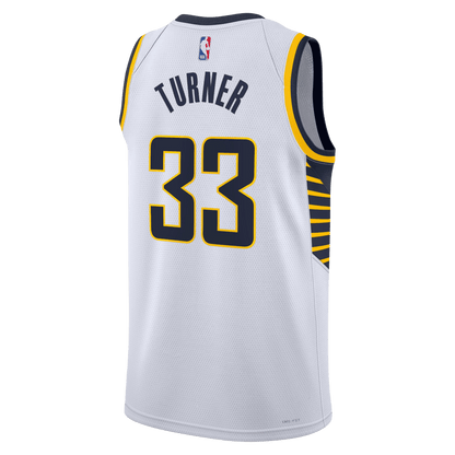Myles Turner 33 Indiana Pacers White Association Jersey - Elite Zone Sports