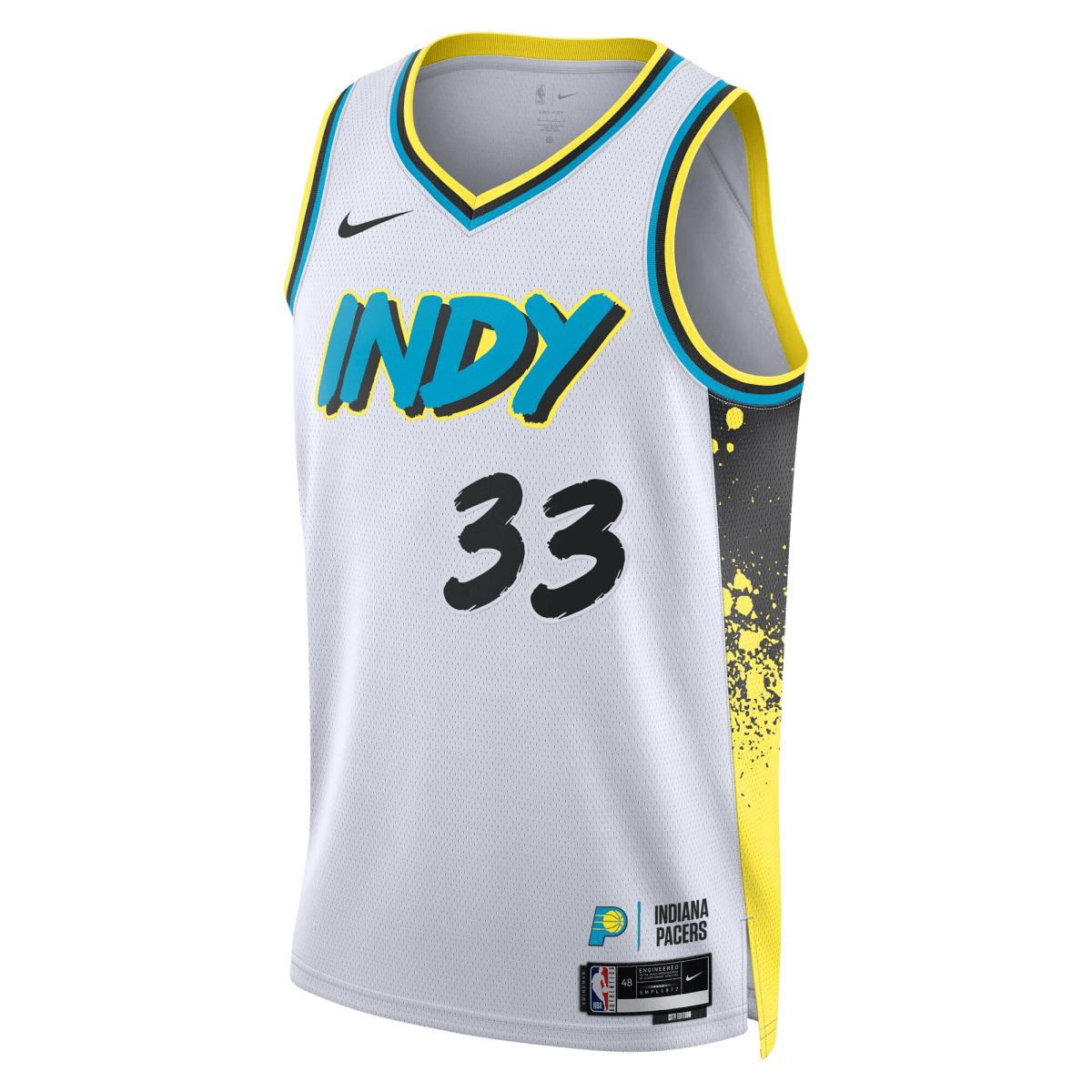 Myles Turner 33 Indiana Pacers White City Edition Jersey - Elite Zone Sports