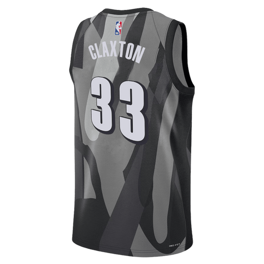 Nicolas Claxton 33 Brooklyn Nets Grey City Edition Jersey - Elite Zone Sports