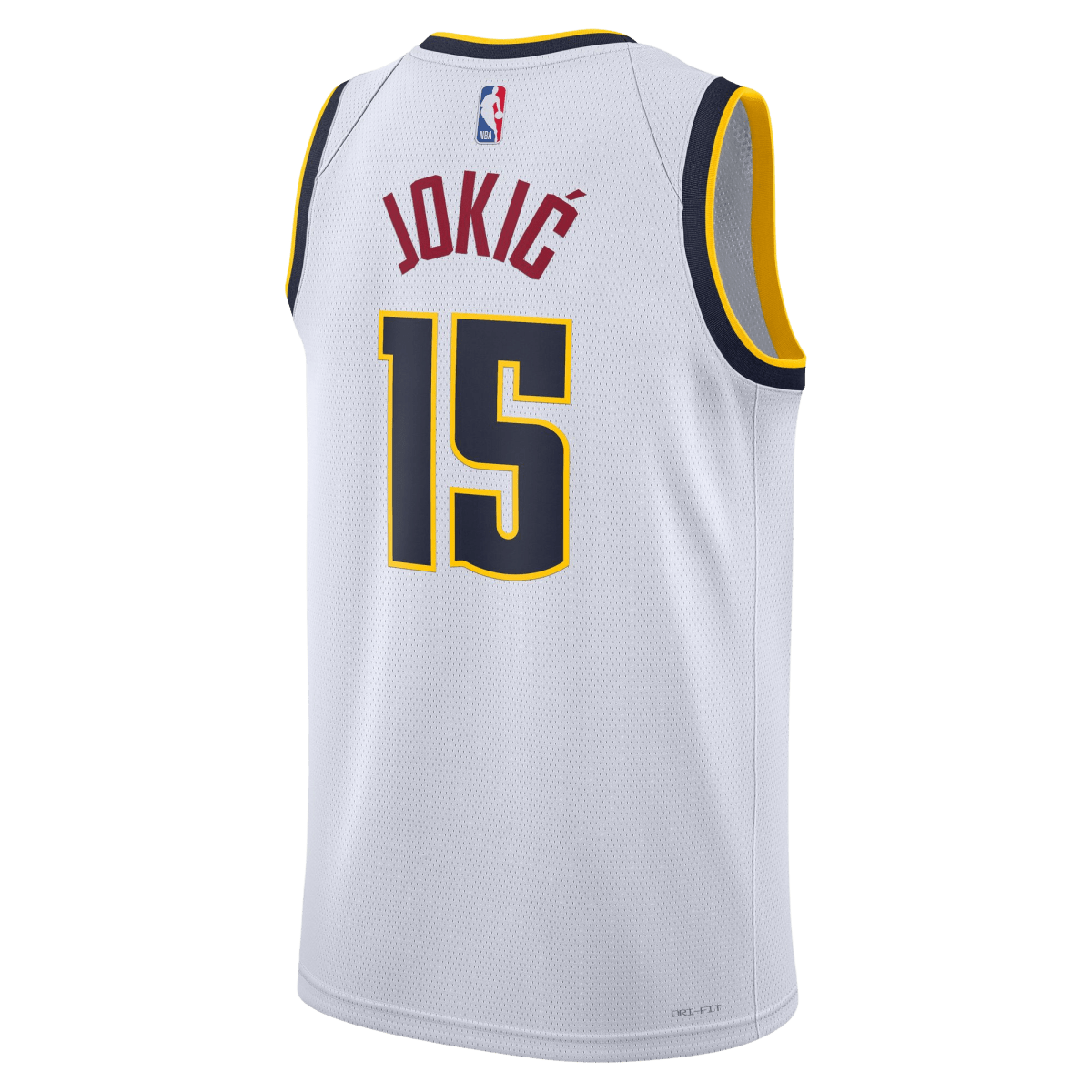 Nikola Jokić 15 Denver Nuggets White Association Jersey - Elite Zone Sports