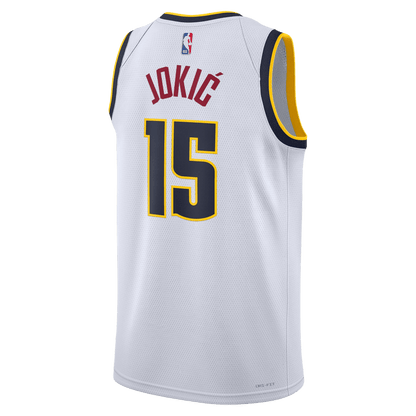 Nikola Jokić 15 Denver Nuggets White Association Jersey - Elite Zone Sports
