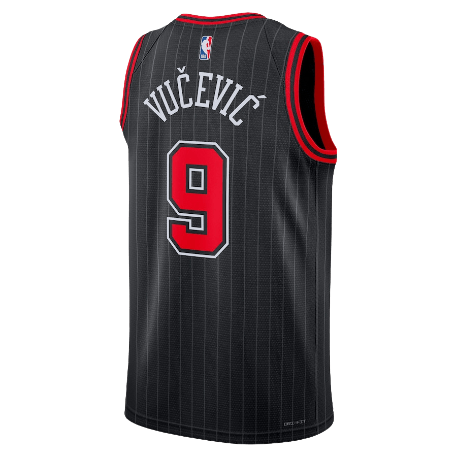 Nikola Vučević 9 Chicago Bulls Black Statement Jersey - Elite Zone Sports