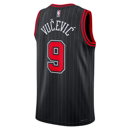 Nikola Vučević 9 Chicago Bulls Black Statement Jersey - Elite Zone Sports
