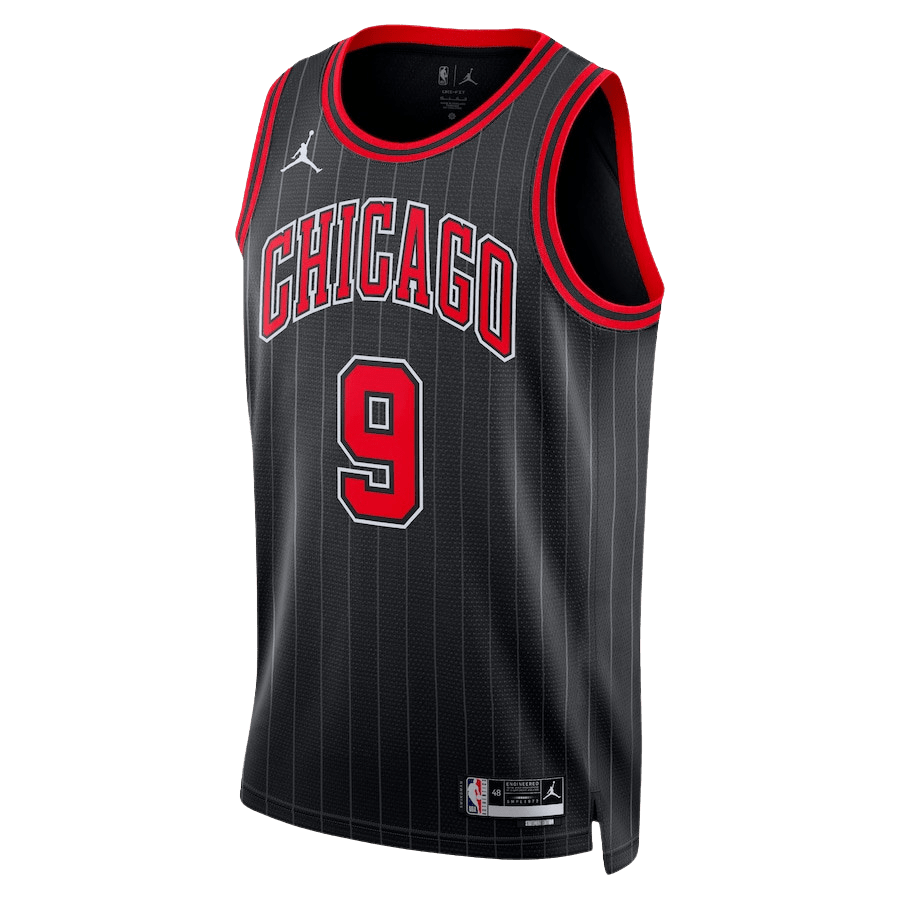 Nikola Vučević 9 Chicago Bulls Black Statement Jersey - Elite Zone Sports