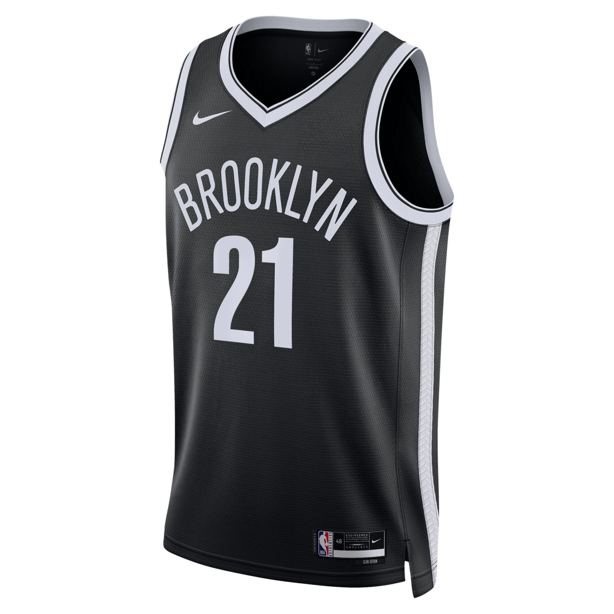 Noah Clowney 21 Brooklyn Nets Black Icon Jersey - Elite Zone Sports