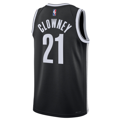 Noah Clowney 21 Brooklyn Nets Black Icon Jersey - Elite Zone Sports