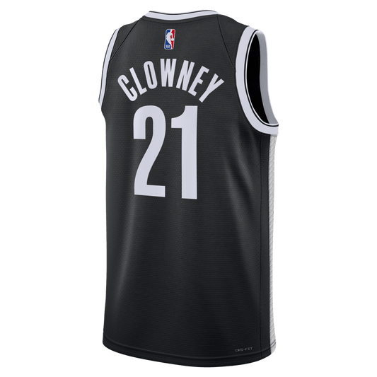 Noah Clowney 21 Brooklyn Nets Black Icon Jersey - Elite Zone Sports