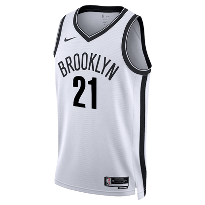 Noah Clowney 21 Brooklyn Nets White Association Jersey - Elite Zone Sports
