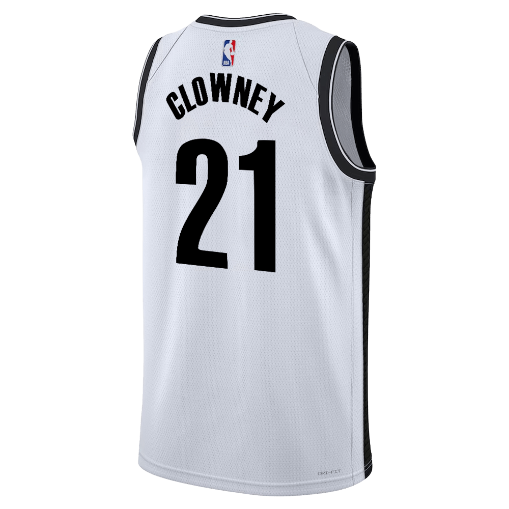 Noah Clowney 21 Brooklyn Nets White Association Jersey - Elite Zone Sports