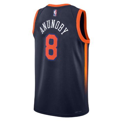 OG Anunoby 8 New York Knicks Navy Statement Jersey - Elite Zone Sports