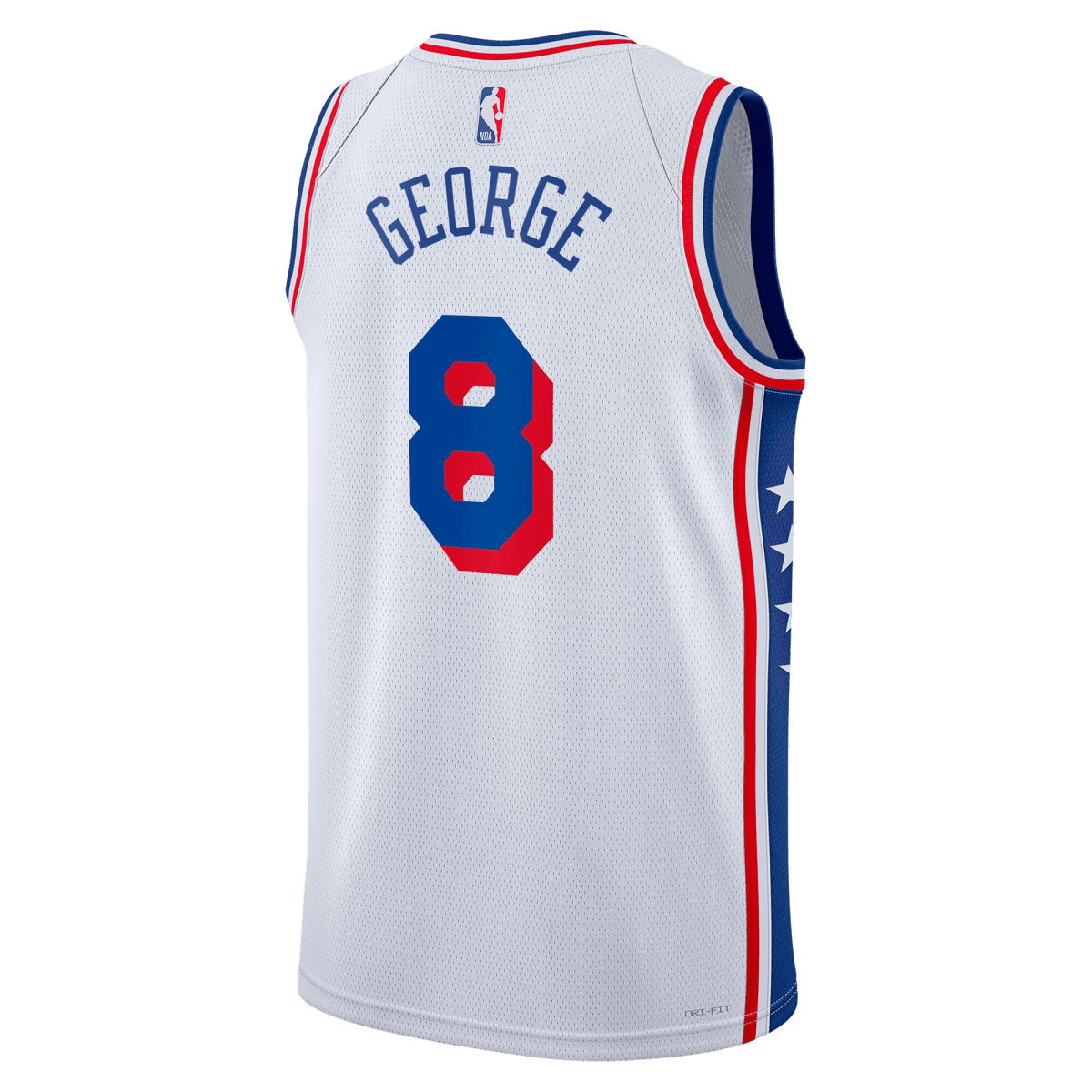 Paul George 8 Philadelphia 76ers White Association Jersey - Elite Zone Sports