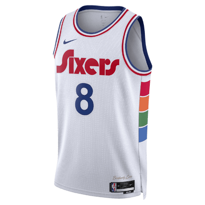 Paul George 8 Philadelphia 76ers White City Edition Jersey - Elite Zone Sports