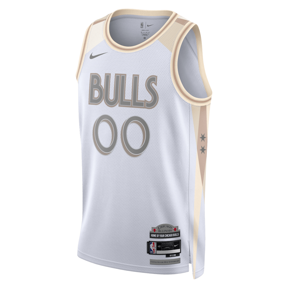 Personalized Chicago Bulls White City Edition Jersey - Elite Zone Sports