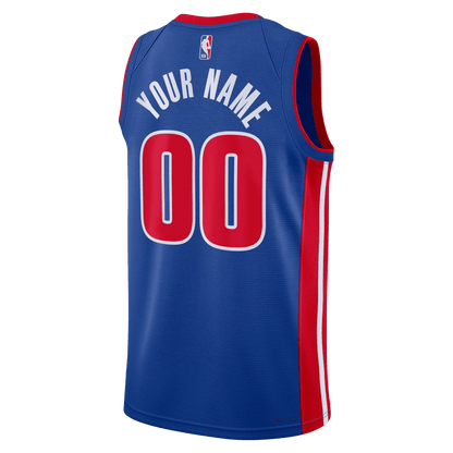 Personalized Detroit Pistons Blue Icon Jersey - Elite Zone Sports