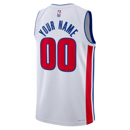 Personalized Detroit Pistons White Association Jersey - Elite Zone Sports