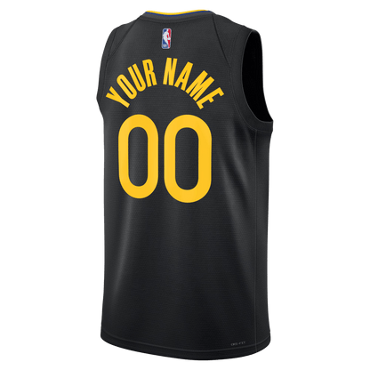 Personalized Golden State Warriors Black Statement Jersey - Elite Zone Sports