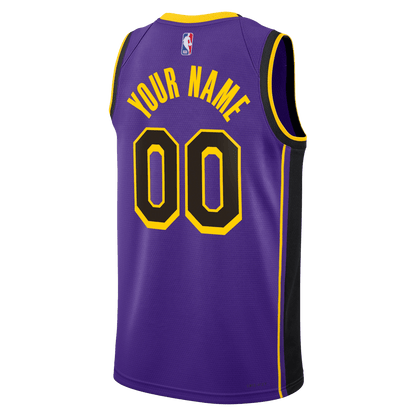 Personalized Los Angeles Lakers Purple Statement Jersey - Elite Zone Sports