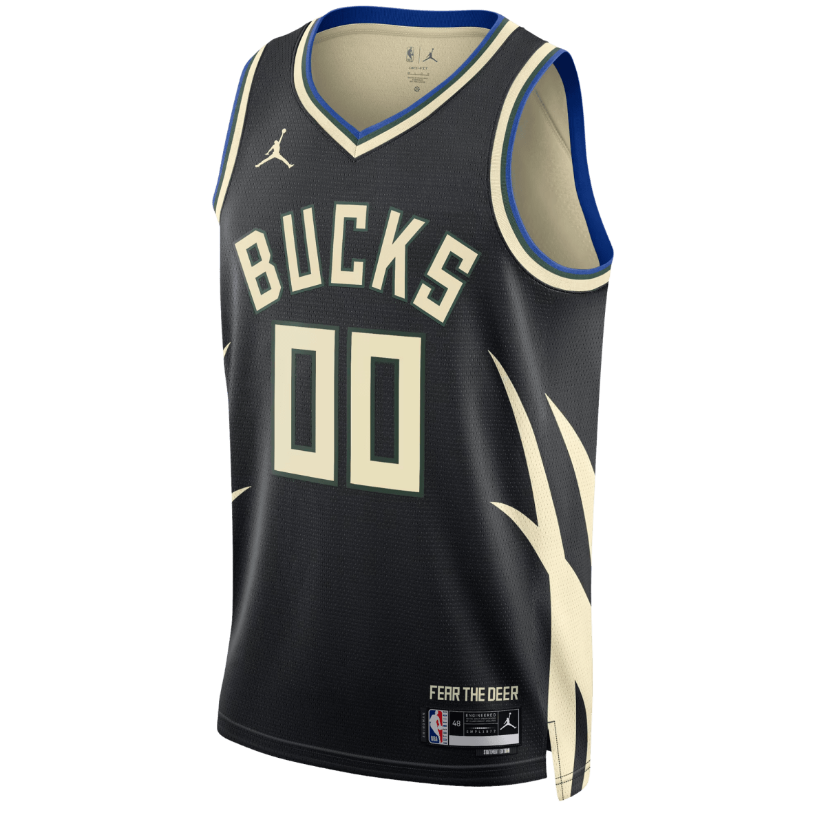 Personalized Milwaukee Bucks Black Fast Statement Jersey - Elite Zone Sports