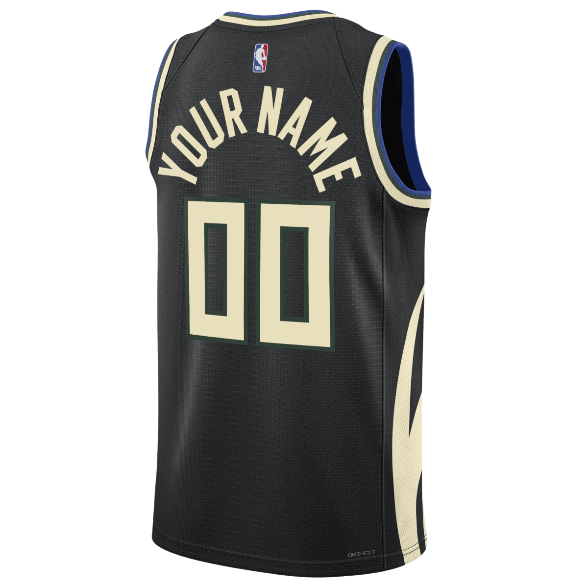 Personalized Milwaukee Bucks Black Fast Statement Jersey - Elite Zone Sports