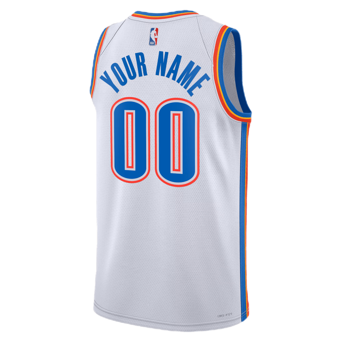 Personalized Oklahoma City Thunder White Association Jersey - Elite Zone Sports