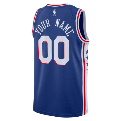 Personalized Philadelphia 76ers Blue Icon Jersey - Elite Zone Sports