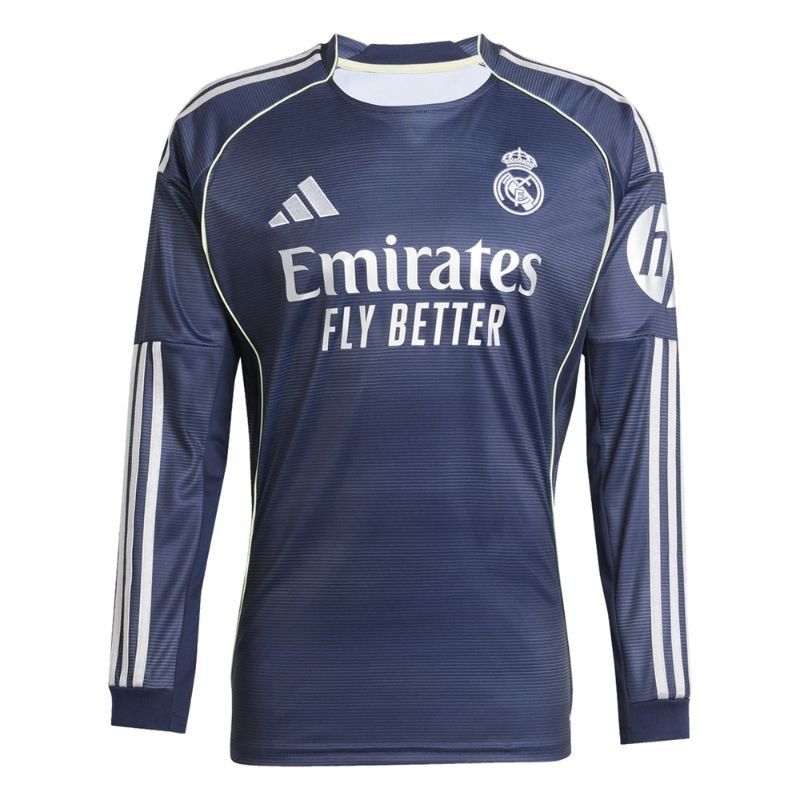 Real Madrid 2025/26 Away Long Sleeve Jersey - Navy - Elite Zone Sports