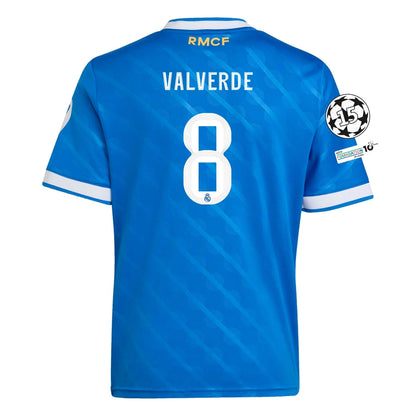 Real Madrid 25/26 Third Jersey Federico Valverde 8 (Blue) - Elite Zone Sports