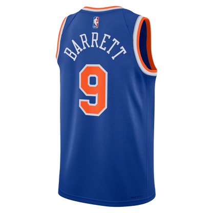 RJ Barrett 9 New York Knicks Blue Icon Jersey - Elite Zone Sports