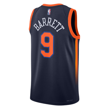 RJ Barrett 9 New York Knicks Navy Statement Jersey - Elite Zone Sports