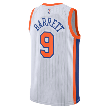 RJ Barrett 9 New York Knicks White City Edition Jersey - Elite Zone Sports