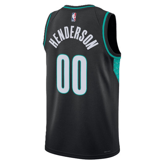 Scoot Henderson 00 Portland Trail Blazers Black 2025/26 City Edition Jersey - Elite Zone Sports