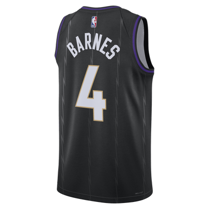Scottie Barnes 4 Toronto Raptors Black City Edition Jersey - Elite Zone Sports