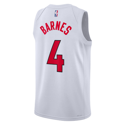 Scottie Barnes 4 Toronto Raptors White Association Jersey - Elite Zone Sports