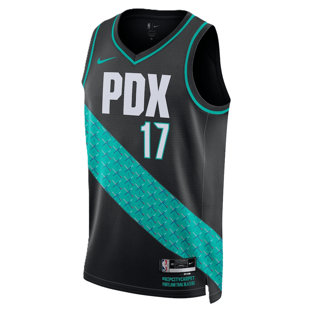 Shaedon Sharpe 17 Portland Trail Blazers Black 2025/26 City Edition Jersey - Elite Zone Sports