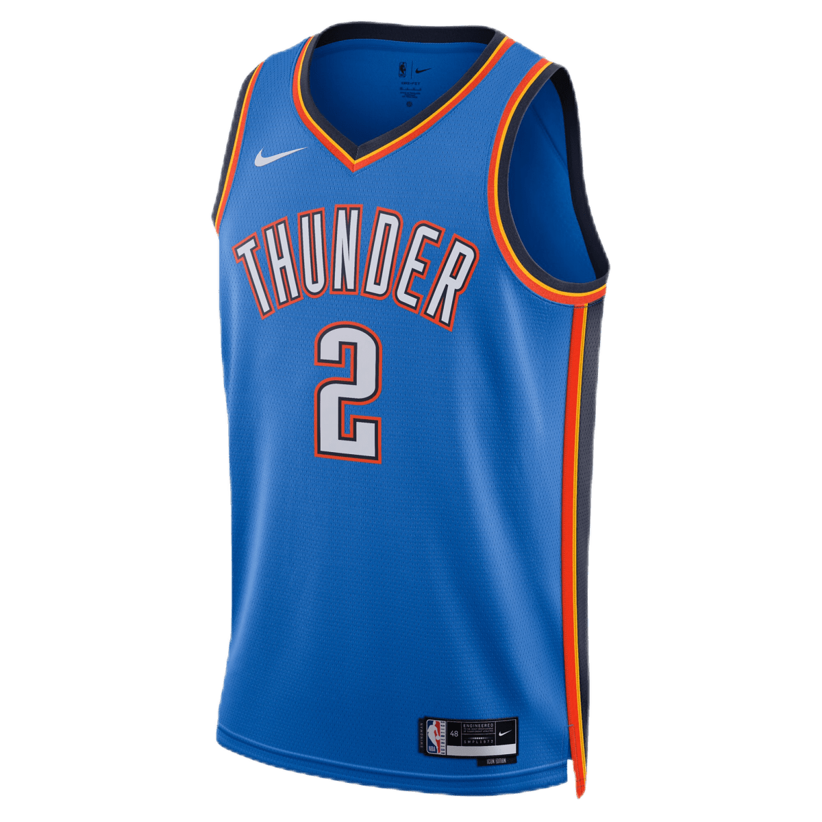 Shai Gilgeous - Alexander 2 Oklahoma City Thunder Blue Icon Jersey - Elite Zone Sports