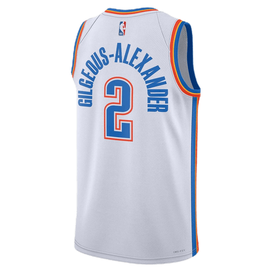 Shai Gilgeous - Alexander 2 Oklahoma City Thunder White Association Jersey - Elite Zone Sports