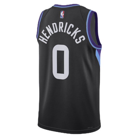 Taylor Hendricks 0 Utah Jazz Black Statement Jersey - Elite Zone Sports