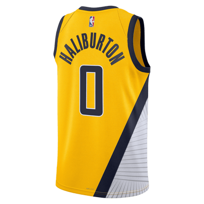 Tyrese Haliburton 0 Indiana Pacers Gold Statement Jersey - Elite Zone Sports