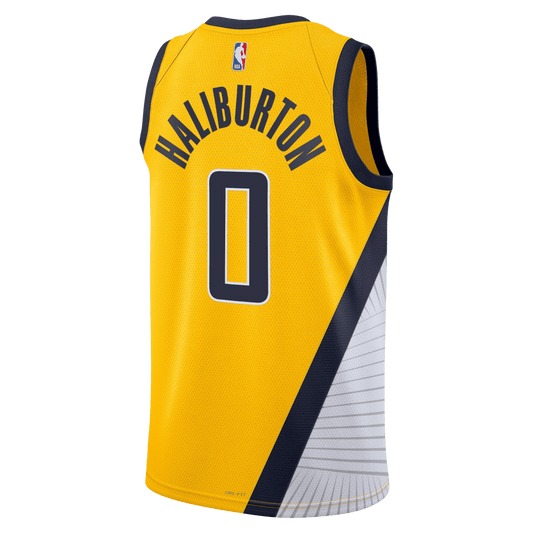 Tyrese Haliburton 0 Indiana Pacers Gold Statement Jersey - Elite Zone Sports