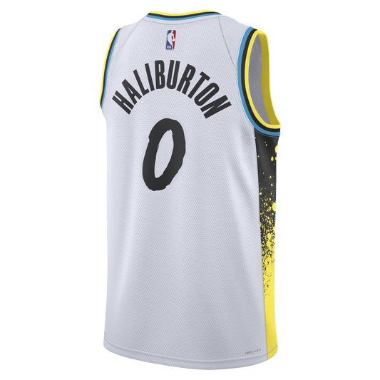 Tyrese Haliburton 0 Indiana Pacers White City Edition Jersey - Elite Zone Sports