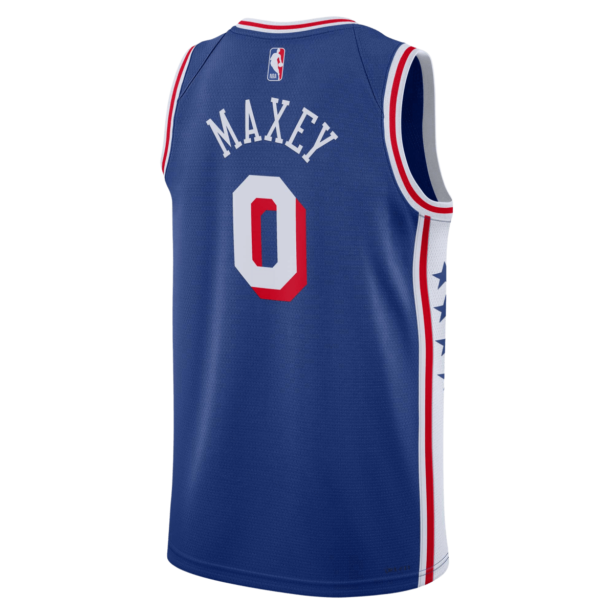 Tyrese Maxey 0 Philadelphia 76ers Blue Icon Jersey - Elite Zone Sports