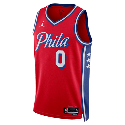 Tyrese Maxey 0 Philadelphia 76ers Red Statement Jersey - Elite Zone Sports