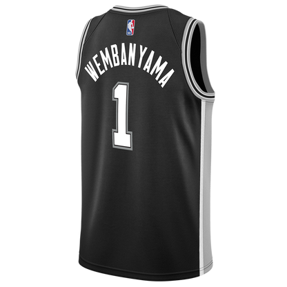 Victor Wembanyama 1 San Antonio Spurs Black Icon Jersey - Elite Zone Sports