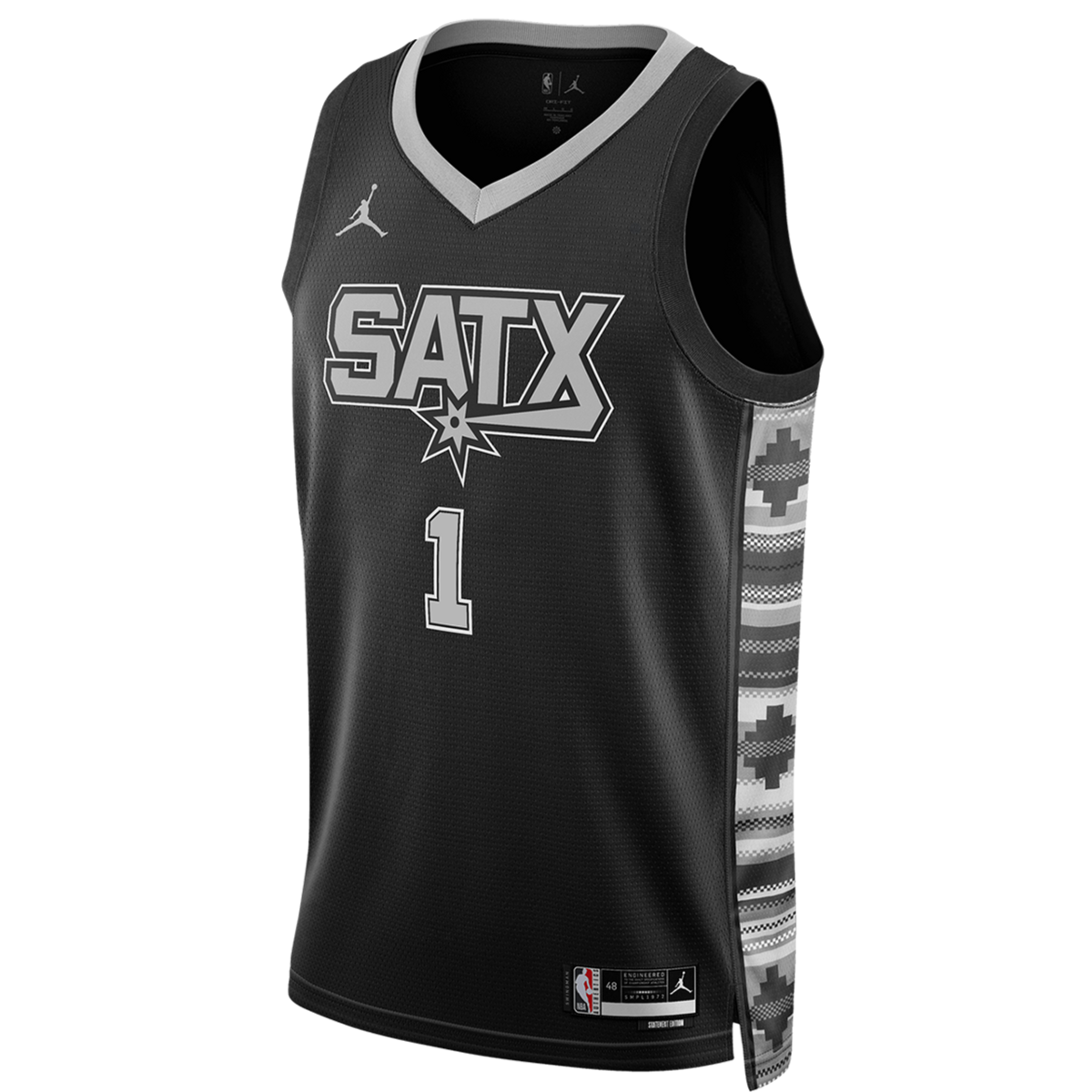Victor Wembanyama 1 San Antonio Spurs Black Statement Jersey - Elite Zone Sports