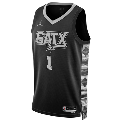 Victor Wembanyama 1 San Antonio Spurs Black Statement Jersey - Elite Zone Sports