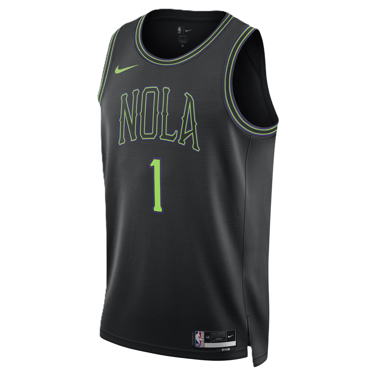 Zion Williamson 1 New Orleans Pelicans Black 2025/26 City Edition Jersey - Elite Zone Sports