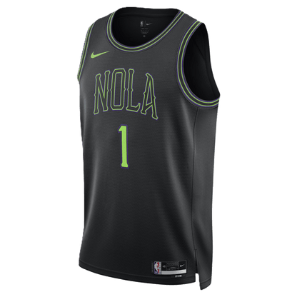 Zion Williamson 1 New Orleans Pelicans Black 2025/26 City Edition Jersey - Elite Zone Sports