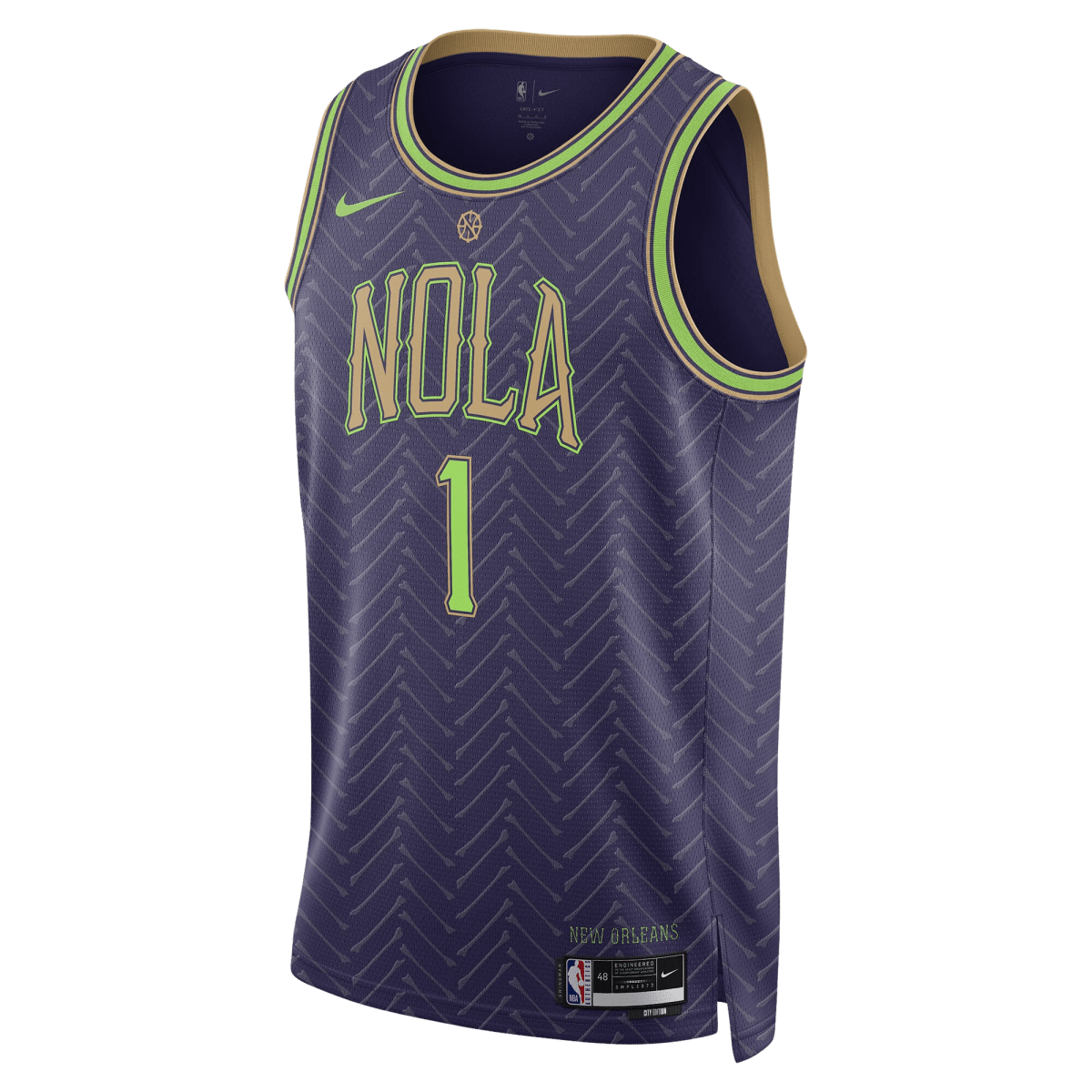 Zion Williamson 1 New Orleans Pelicans Purple City Edition Jersey - Elite Zone Sports